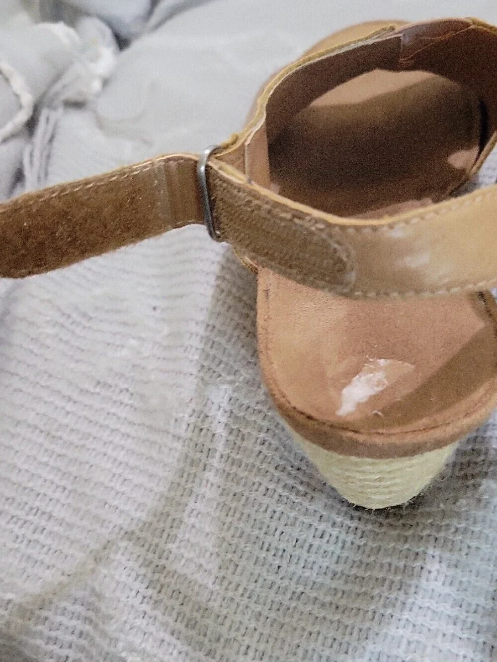 AEROSOLES Honey Cake Tan Open-Toe Espadrille Wedge Sandals Womens 9.5